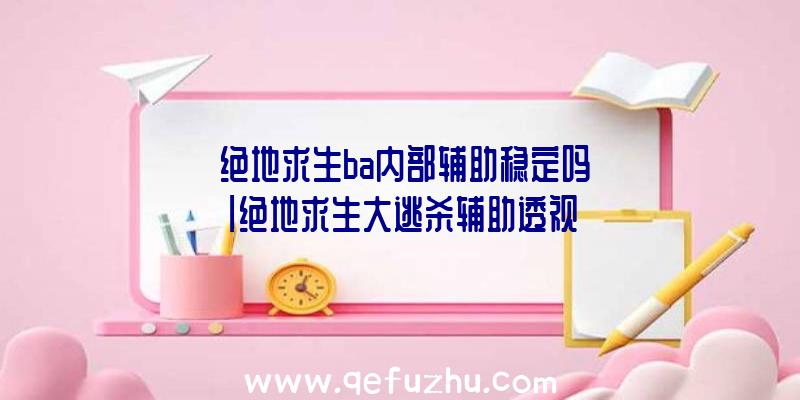 「绝地求生ba内部辅助稳定吗」|绝地求生大逃杀辅助透视